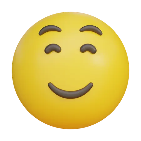 Smiley Face Emoji  3D Icon