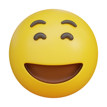 Smiley Face Emoji  3D Icon