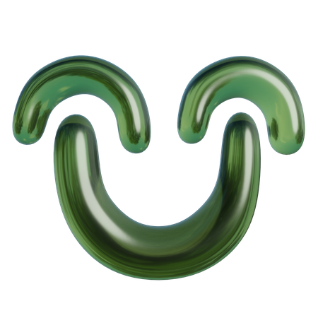 Forma abstracta sonriente  3D Icon