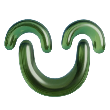 Forma abstracta sonriente  3D Icon