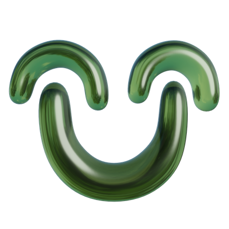 Forme abstraite de smiley  3D Icon