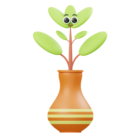 Smiley Plant  3D Illustration