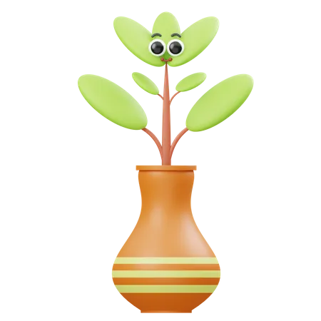 Plante souriante  3D Illustration