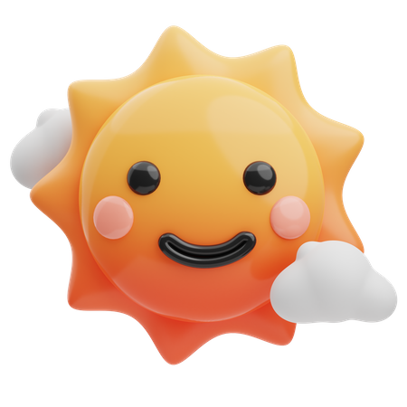 Sol sorridente  3D Emoji