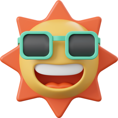 Soleil souriant  3D Icon