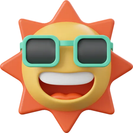 Soleil souriant  3D Icon