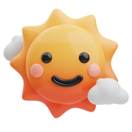 Smiley-Sonne  3D Emoji