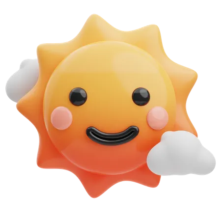 Smiley Sun  3D Emoji