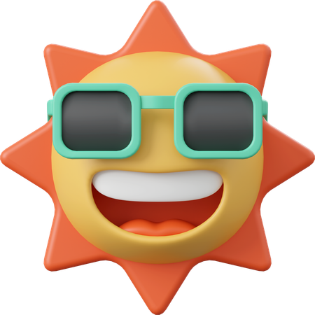 Smiley Sun  3D Icon