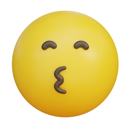 Smiley With Kissing Lips Face Emoji  3D Icon