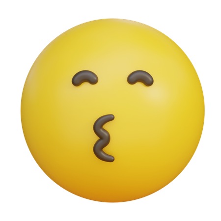 Smiley With Kissing Lips Face Emoji  3D Icon