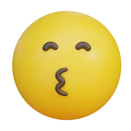 Smiley With Kissing Lips Face Emoji  3D Icon