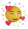Smiling 3 heart emoji