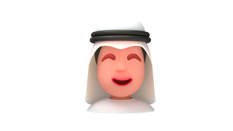 Smiling Arab Man  3D Icon