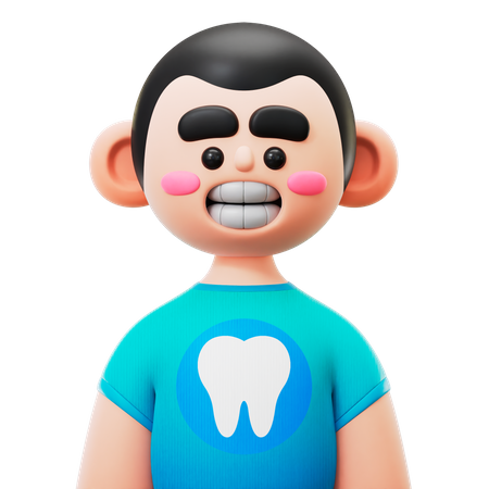 Smiling Boy 3D Icon