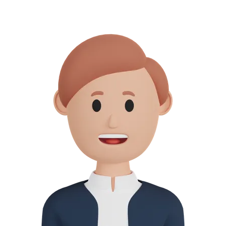 Smiling Businessman  3D Illustration