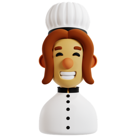 Smiling Chef Avatar  3D Icon