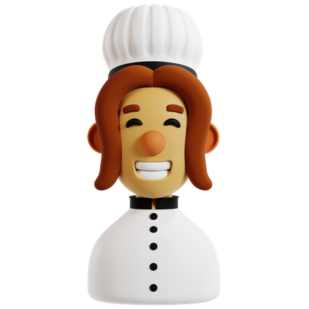 Smiling Chef Avatar  3D Icon
