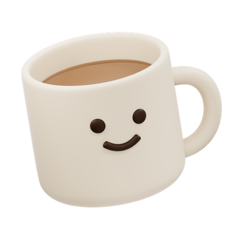 Smiling Coffee Mug  3D Icon