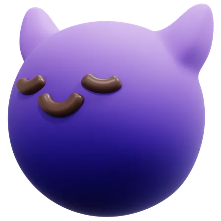 笑顔の悪魔の顔の絵文字  3D Icon