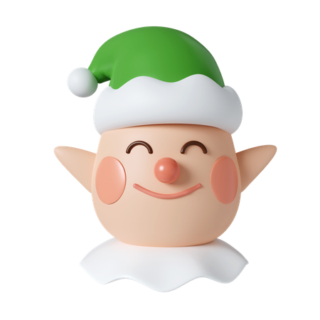 Smiling Elf Face  3D Icon