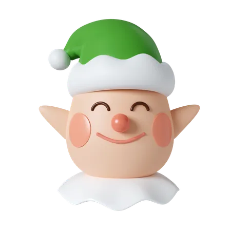 Smiling Elf Face  3D Icon