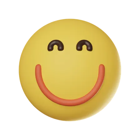 Smiling Face Emoticon  3D Icon