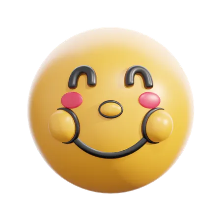 Smiling face with smiling eyes  3D Icon