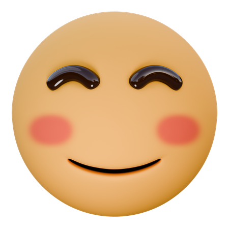 Smiling Face With Smiling Eyes  3D Icon