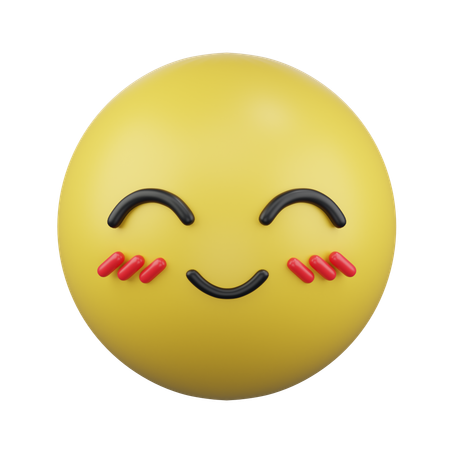 Smiling Face with Smiling Eyes  3D Icon