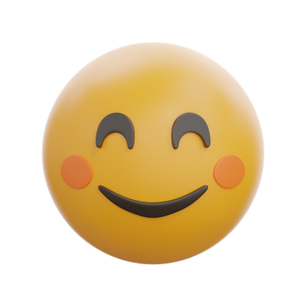 Smiling Face With Smiling Eyes  3D Icon