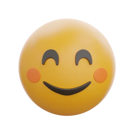 Smiling Face With Smiling Eyes  3D Icon