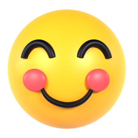 Smiling Face With Smiling Eyes  3D Icon