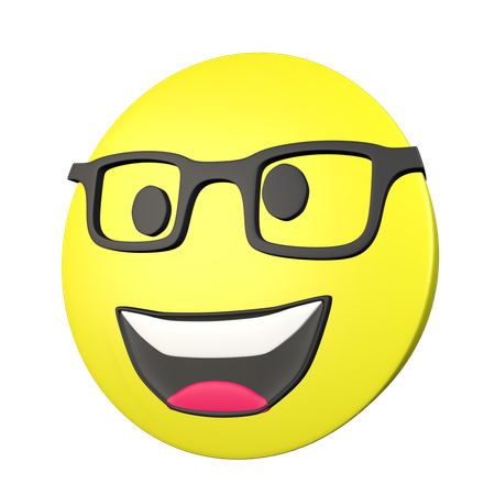 Smiling Face With Glass  3D Icon