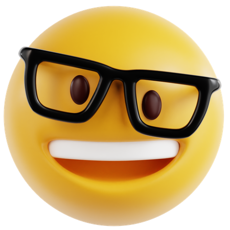 Smiling Face With Glasses  3D Icon