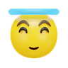 3d halo emoji illustration