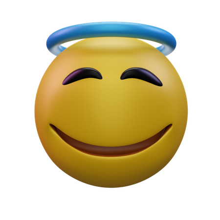 Smiling Face With Halo  3D Icon