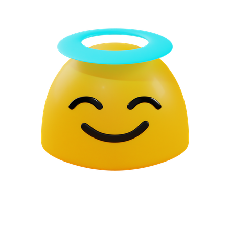 Smiling Face with Halo  3D Icon