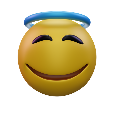 Smiling Face With Halo 3D Icon