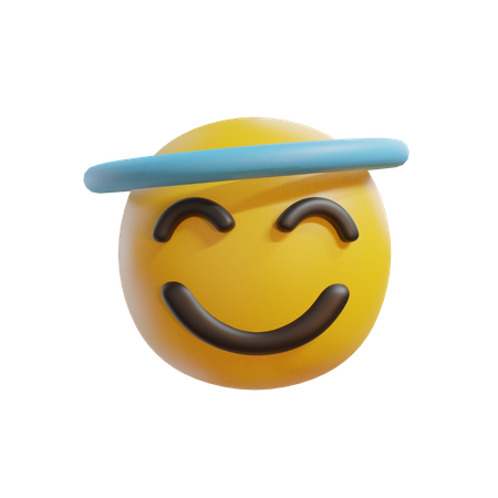 Smiling Face With Halo  3D Icon