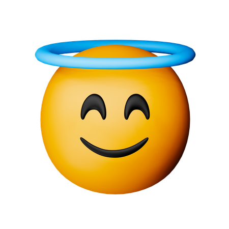 Smiling Face With Halo Emoji  3D Icon