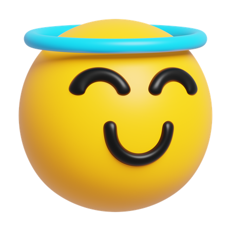 Smiling Face with Halo Emoji  3D Icon