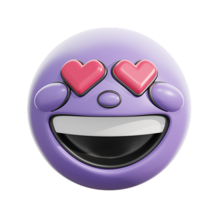 Smiling face with heart-eyes  3D Icon