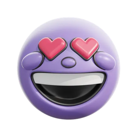 Smiling face with heart-eyes  3D Icon