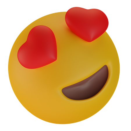Smiling Face With Heart Eyes 3D Illustration