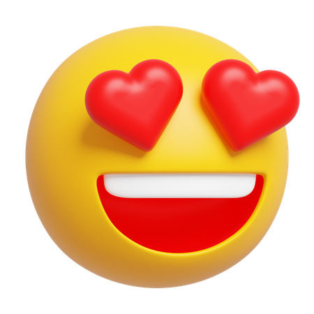 Smiling Face with Heart-Eyes Emoji  3D Icon