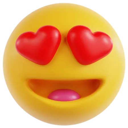 Smiling Face With Heart Shaped Eyes  3D Icon