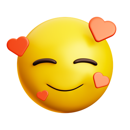 Smiling Face With Hearts And Closed Eyes  3D Icon