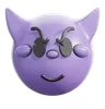 Smiling face with horns