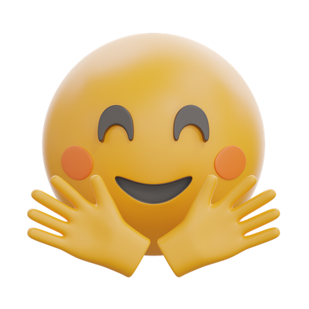 Smiling Face With Open Hands  3D Icon